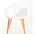 Fauteuil européen en plastique moderne en bois Eames fauteuil